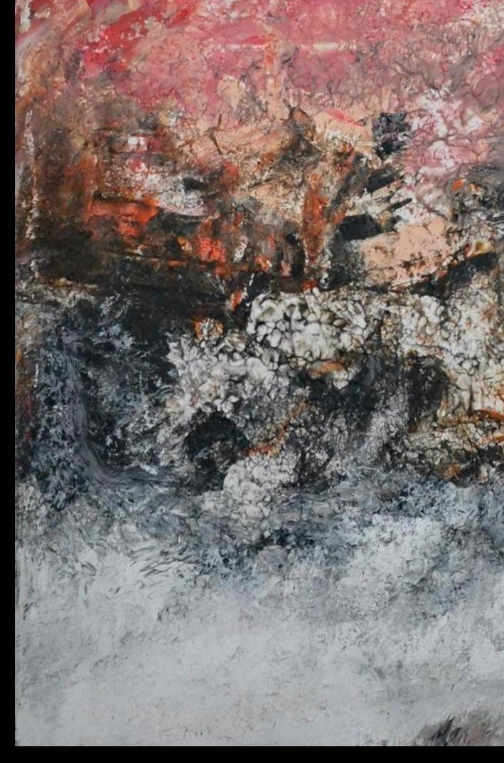 Erwin Steinbach "neige Sur Le Revest" 115 X 75 Cm Technique Mixte-photo-1