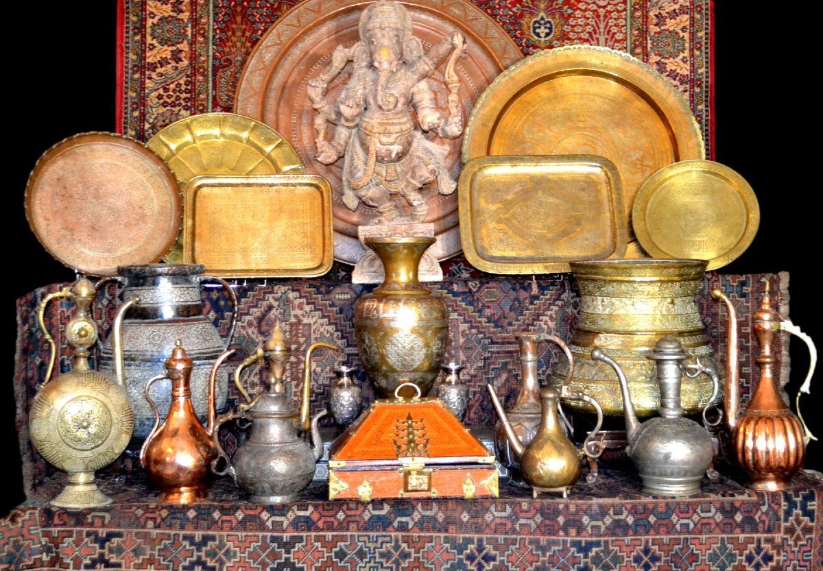 Tâs,  Copper, Engraved, Iran, Fars, XIV Century, Extremely Rare-photo-7