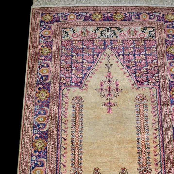Old Panderma Carpet, 120 Cm X 174 Cm, Anatolia, Turkey, Early 20th Century, Very Good Condition-photo-4
