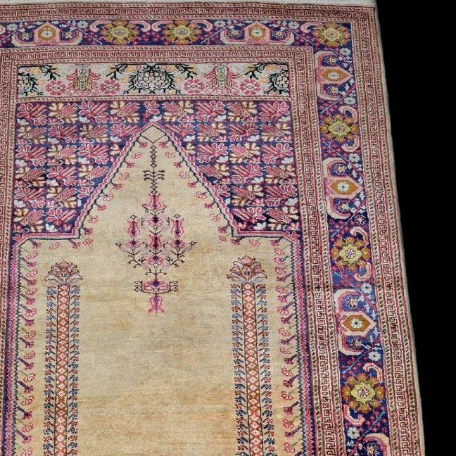 Old Panderma Carpet, 120 Cm X 174 Cm, Anatolia, Turkey, Early 20th Century, Very Good Condition-photo-1