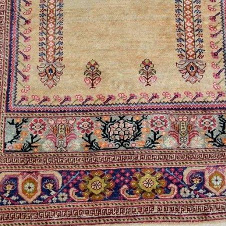 Old Panderma Carpet, 120 Cm X 174 Cm, Anatolia, Turkey, Early 20th Century, Very Good Condition-photo-5