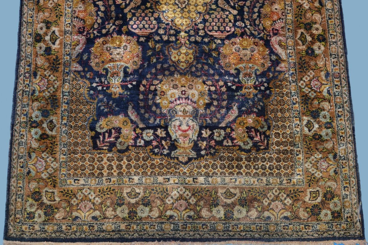 Tapis Kayseri, Turquie, 106 cm x 178 cm, soie nouée main, vers 1900-1920-photo-1