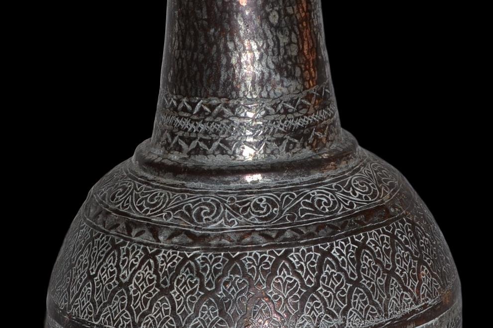 Grande cruche en cuivre étamé, Perse , fin du XVIIIème Siècle/ début du XIXème-photo-3