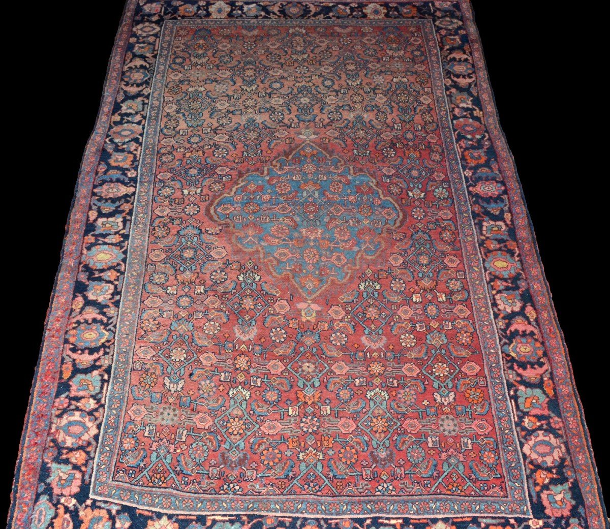 Tapis Persan Bidjar ancien, 135 cm x 218 cm, Laine nouée main en Iran vers 1920/1930-photo-2