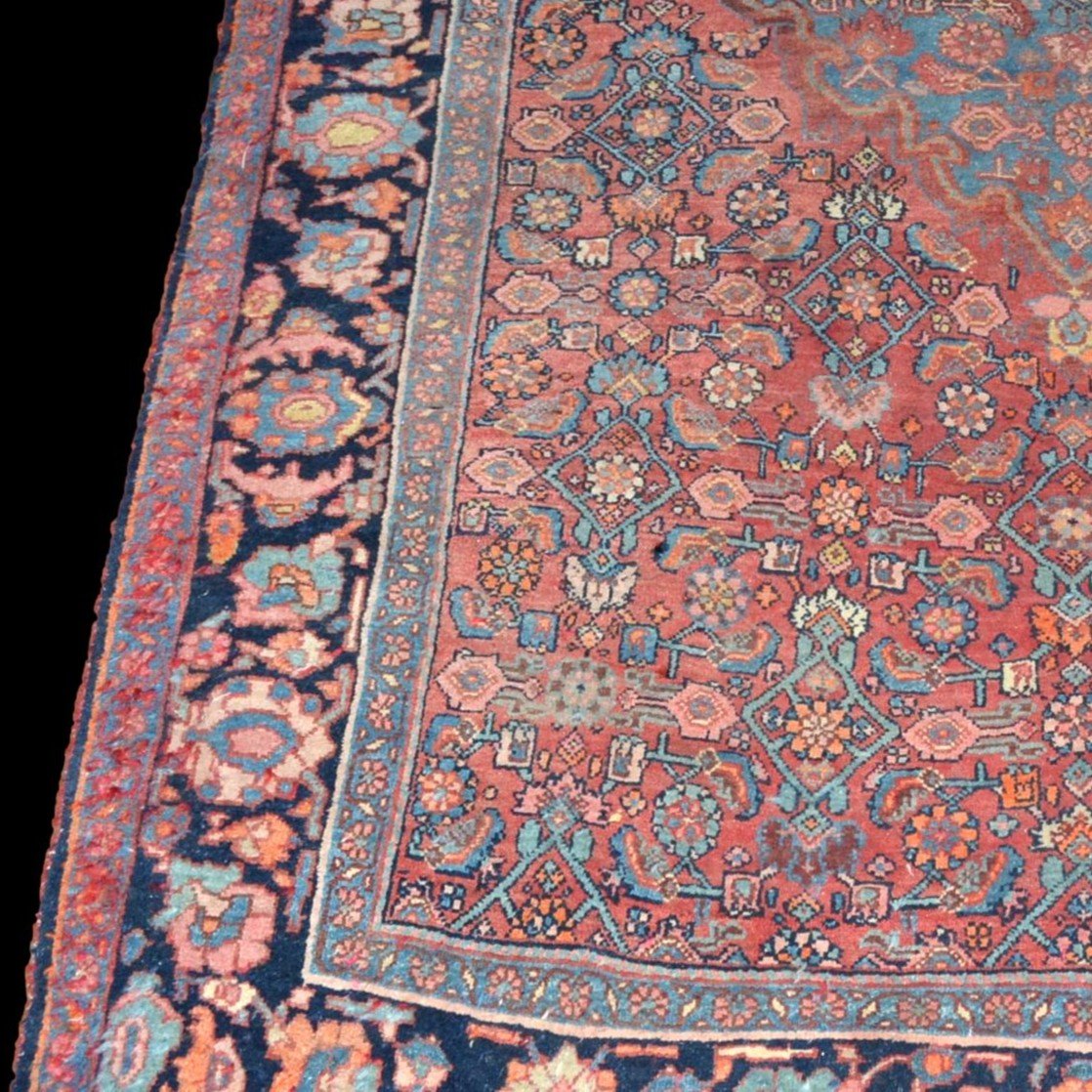 Tapis Persan Bidjar ancien, 135 cm x 218 cm, Laine nouée main en Iran vers 1920/1930-photo-4