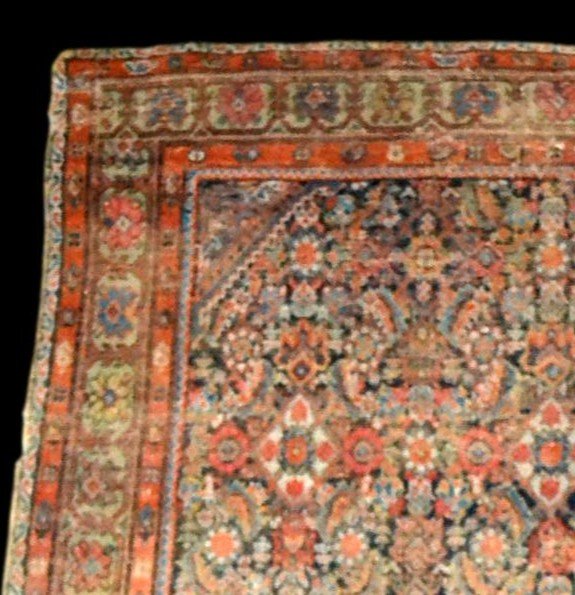 Tapis Persan Ferahan ancien, 129 cm x 186 cm, Perse, Iran, fin du XVIIIème siècle - début XIXème, rare-photo-3