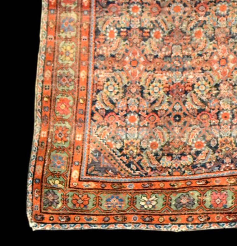 Persian Feraghan Antique Rug, 129 Cm X 186 Cm, Iran, Late 18th Century, Rare-photo-2