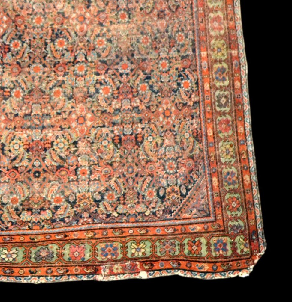 Persian Feraghan Antique Rug, 129 Cm X 186 Cm, Iran, Late 18th Century, Rare-photo-3