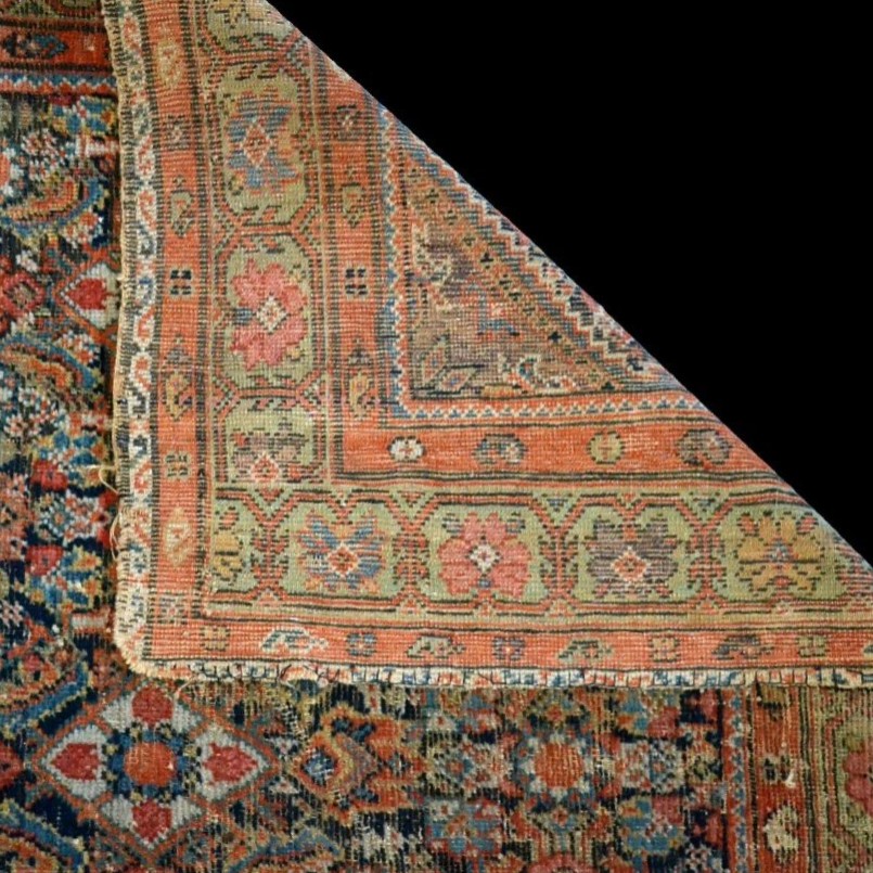 Tapis Ferahan ancien, 129 x 186 cm, Perse, Iran, fin du XVIIIème siècle - début XIXème, rare-photo-5