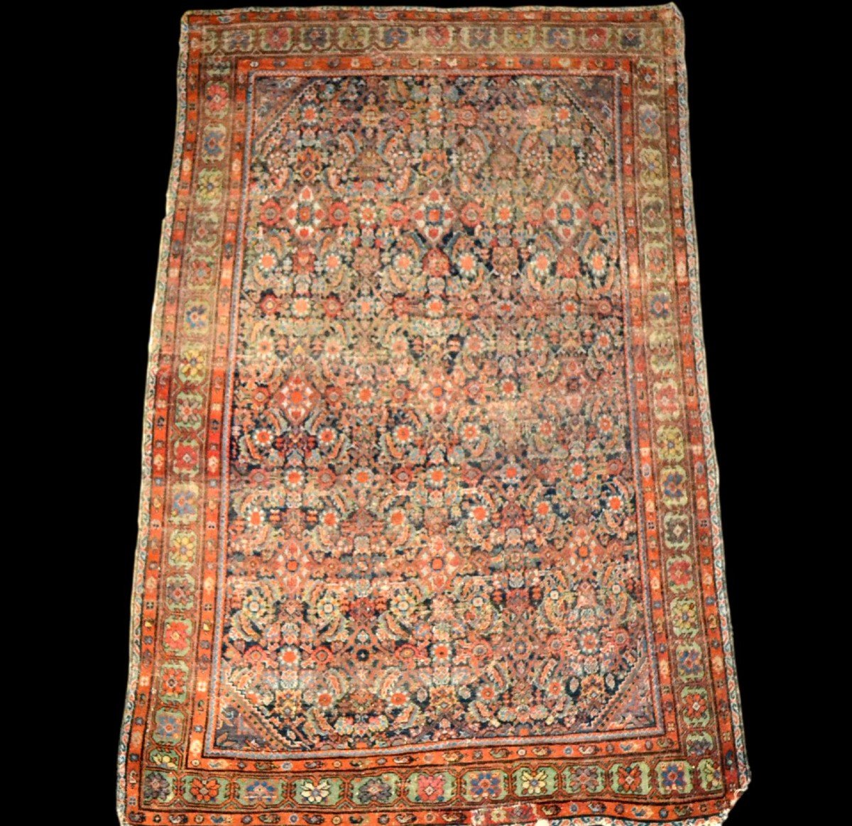 Persian Feraghan Antique Rug, 129 Cm X 186 Cm, Iran, Late 18th Century, Rare