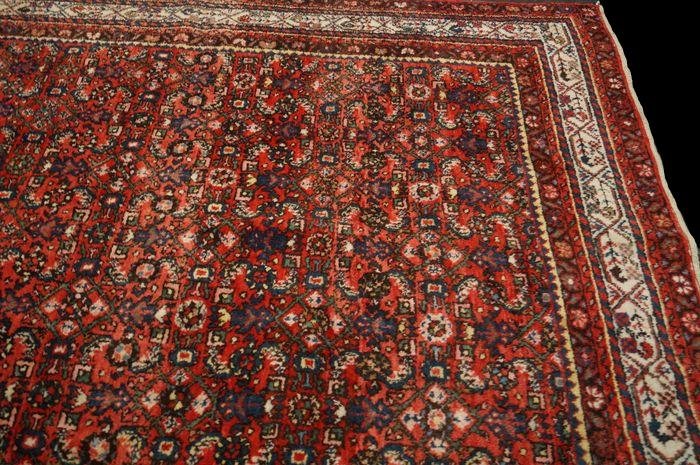 Tapis Persan Macchad, décor Khorassan, 235 cm x 312 cm, Iran, Laine nouée main, 1980, superbe-photo-4