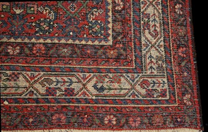 Persian Macchad Rug, Khorassan Decor, 235 Cm X 312 Cm, Iran, Hand-knotted Wool, 1980, Good Condition-photo-5