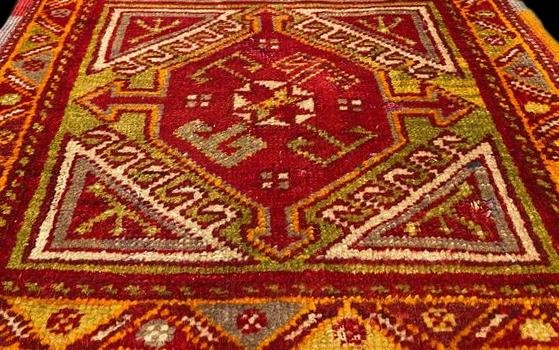 Tapis Anatolien ancien, Turquie, 59 cm x 102 cm, laine sur laine, milieu du XXème siècle-photo-4