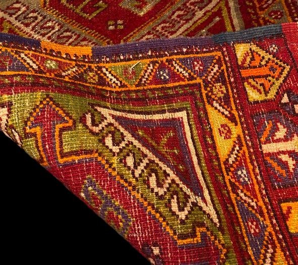 Tapis Anatolien ancien, Turquie, 59 cm x 102 cm, laine sur laine, milieu du XXème siècle-photo-3
