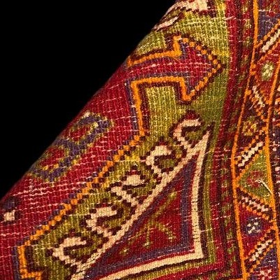 Tapis Anatolien ancien, 59 x 102 cm, laine sur laine noué main en Turquie, milieu XXème siècle-photo-3