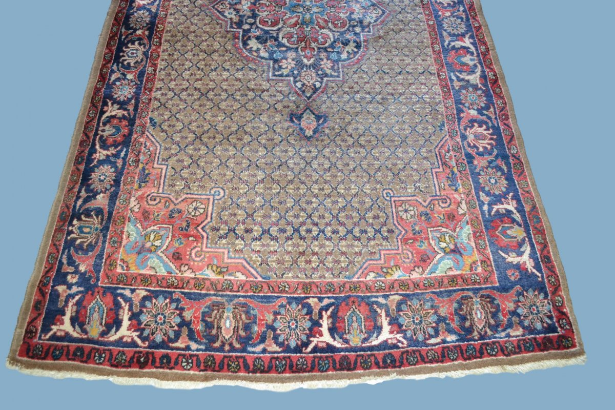 Tapis Persan Kolyach, 157 cm x 273 cm, Iran, Laine nouée main, Parfait état, vers 1970-photo-4