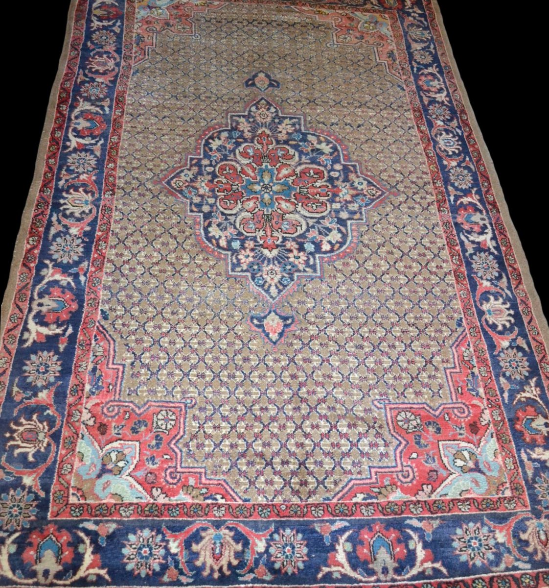 Tapis Persan Kolyach, 157 cm x 273 cm, Iran, Laine nouée main, Parfait état, vers 1970