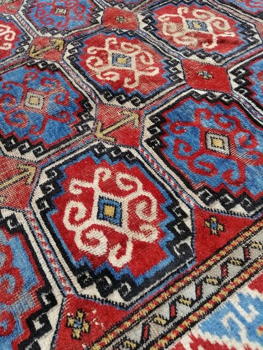 Tapis du Kurdistan, Iran, 120 cm x 203 cm, laine nouée main, tout début du XXème siècle-photo-4