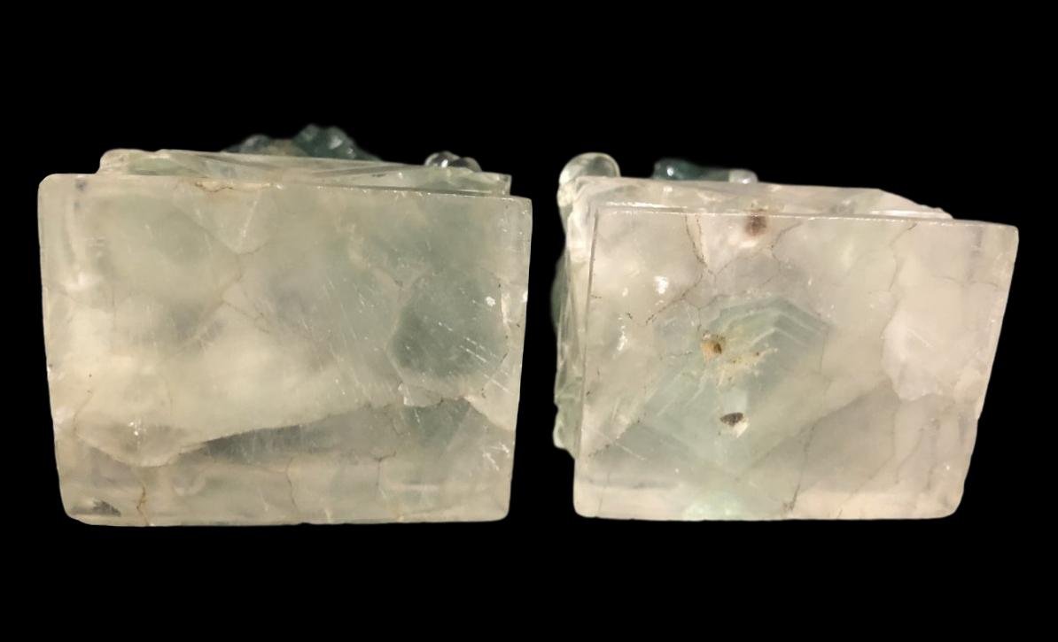 Pair Of Dogs Of Fô Or Shi In Rock Crystal, China, Late XIX, Very Early XX-photo-2