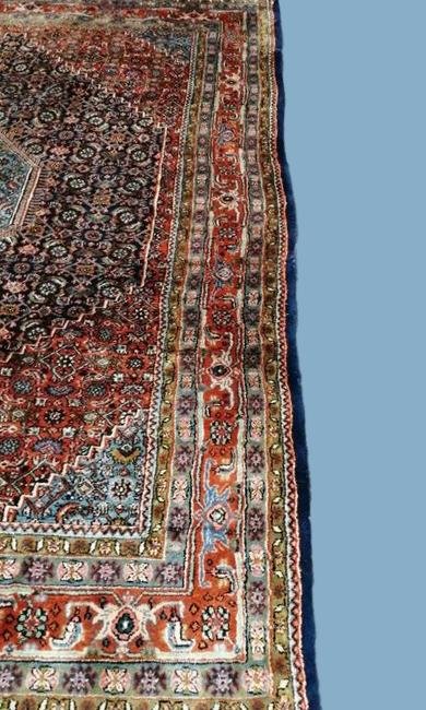 Tapis bidjar, 182 cm x 243 cm, Iran, laine nouée main, 1970,  très bon état-photo-4