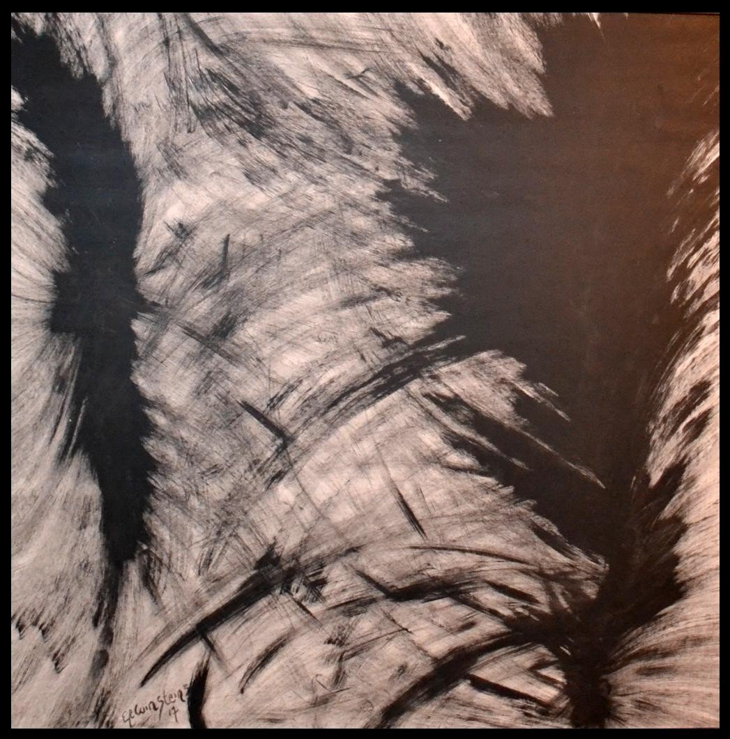 Erwin STEINBACH (1964 - ) "L'oiseau noir" encre et acrylique sur panneau, encadrement-photo-4