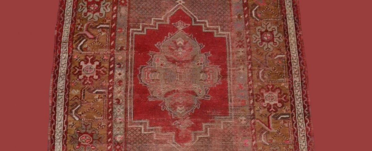 Tapis Kiz Bergama ancien,  Anatolie,105 cm x 162 cm, laine sur laine, Fin XIXème, début XXème -photo-3