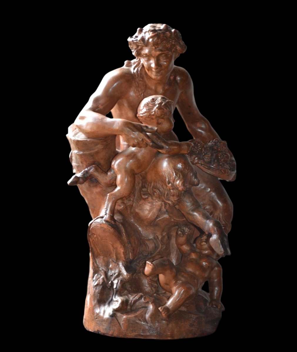 Important Group Signed In Terracotta After Clodion, End Of The XIXth Century, Very Good Condition