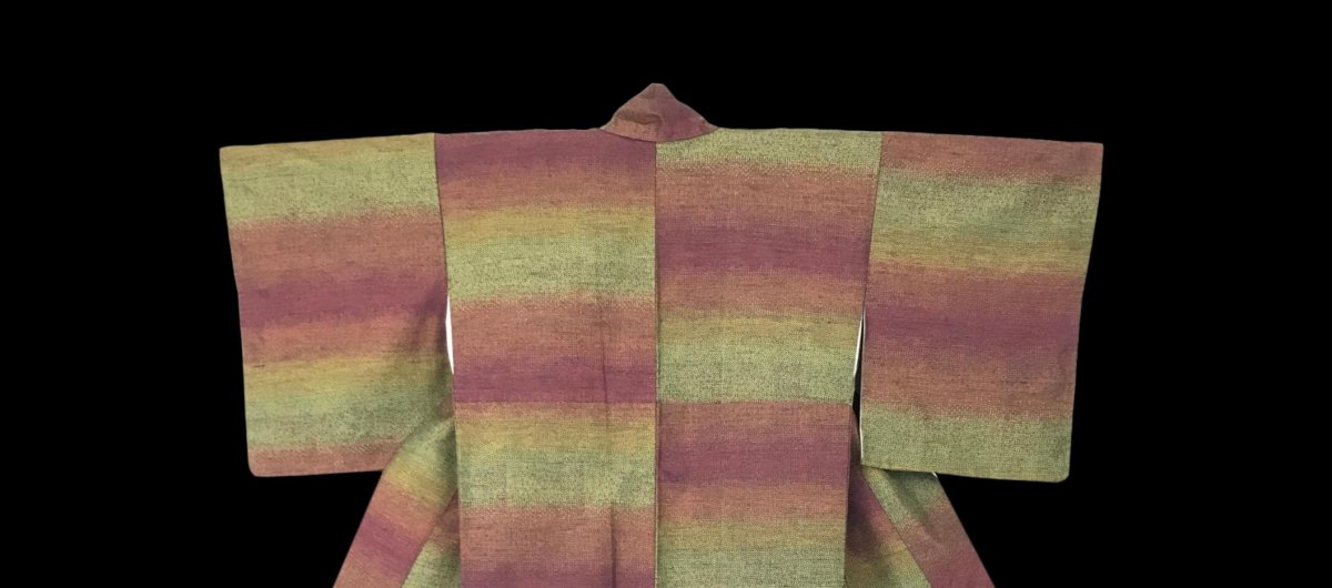 Kimono Tsumugi Oshima, Silk, Island Of Amami-oshima, Japan, Before 1950, Very Good Condition-photo-2