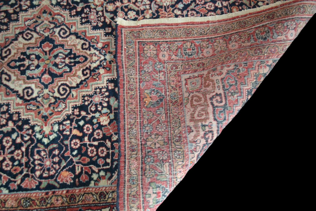 Ancient Persian Mahal Rug, Iran, 135 Cm X 212 Cm, Hand Knotted Wool, Mid 20th Century, Circa 1950-photo-4