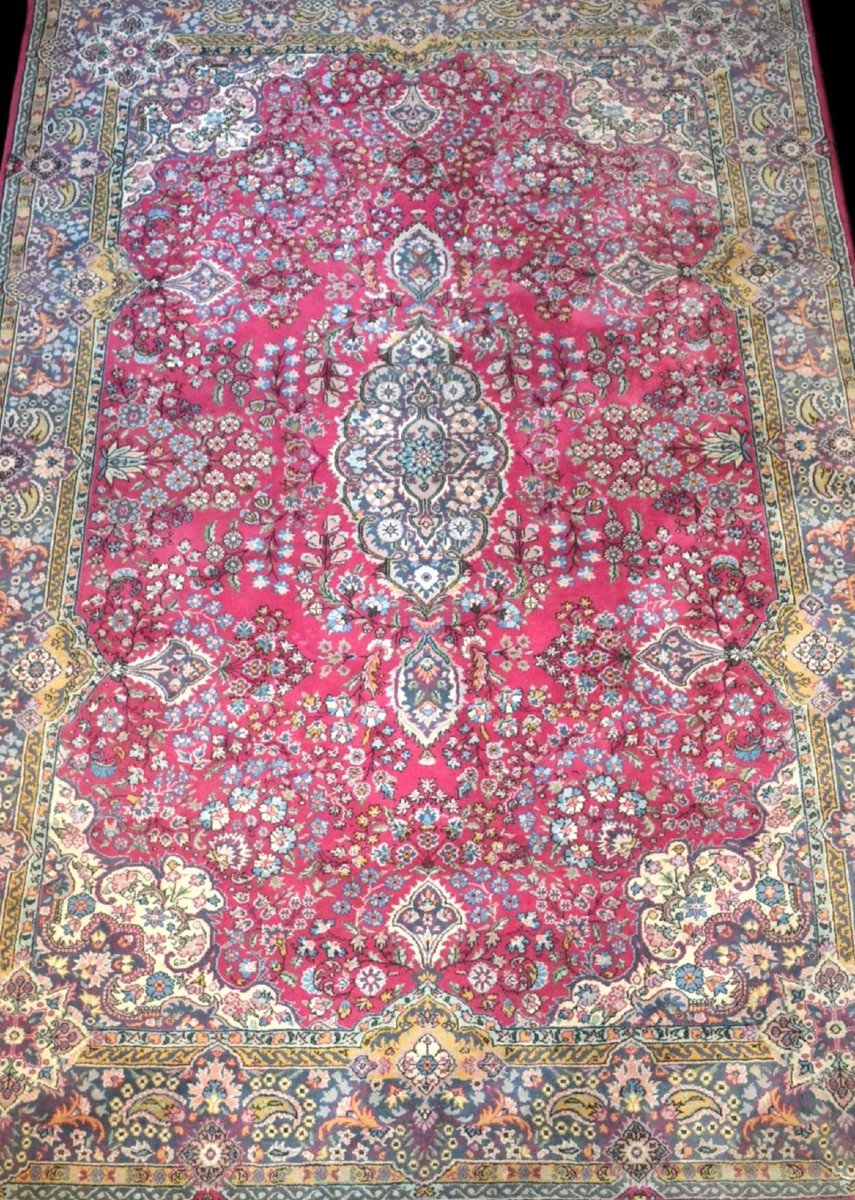 Héréké Rug, 208 Cm X 312 Cm, Hand-knotted Wool, Mid-20th Century, Turkey, Very Good Condition-photo-2