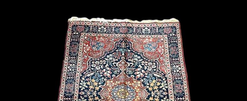 Tapis Persan Tabriz ancien, 138 cm x 190 cm, Iran, Laine nouée main vers 1930, bon état-photo-2