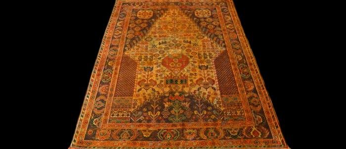 Tapis Persan Yezd, 102 cm x 150 cm, Iran, laine nouée main, vers 1970, Très bel état-photo-5