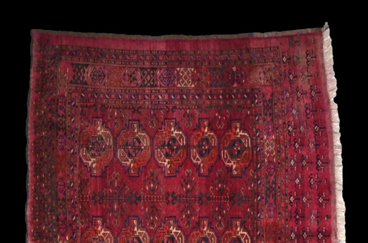 Tapis chouval Tekké, 104 x 158 cm, Turkestan, laine sur laine, XIXème siècle, début XXème-photo-3