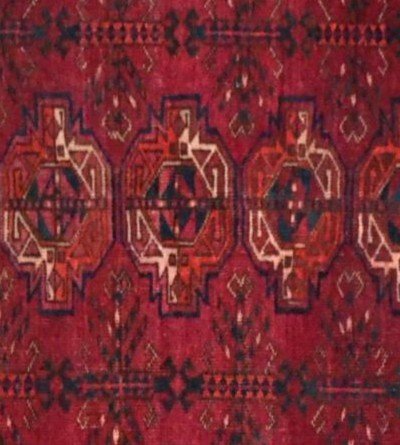 Tapis chouval Tekké, 104 x 158 cm, Turkestan, laine sur laine, XIXème siècle, début XXème-photo-3