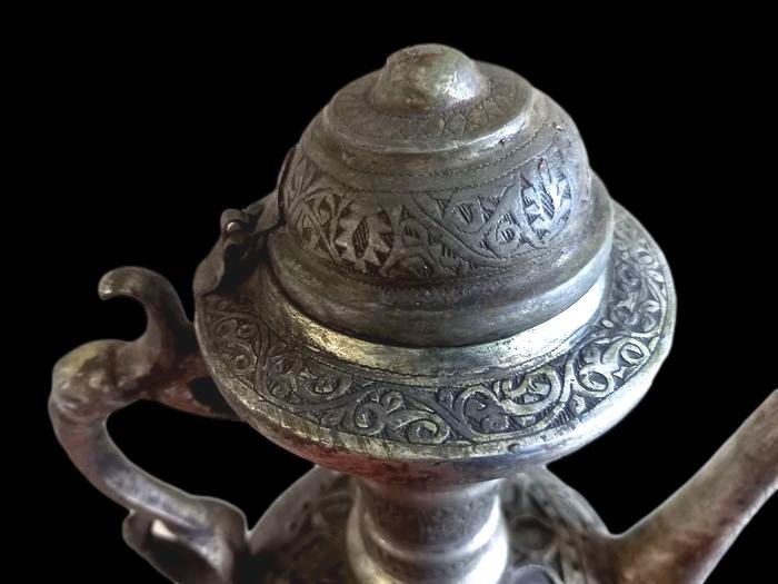Important Ewer In Tinned Copper, Uzbekistan, XIXth Century-photo-1