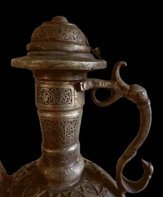 Important Ewer In Tinned Copper, Uzbekistan, XIXth Century-photo-3