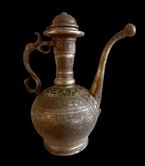 Important Ewer In Tinned Copper, Uzbekistan, XIXth Century-photo-4