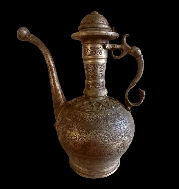 Important Ewer In Tinned Copper, Uzbekistan, XIXth Century