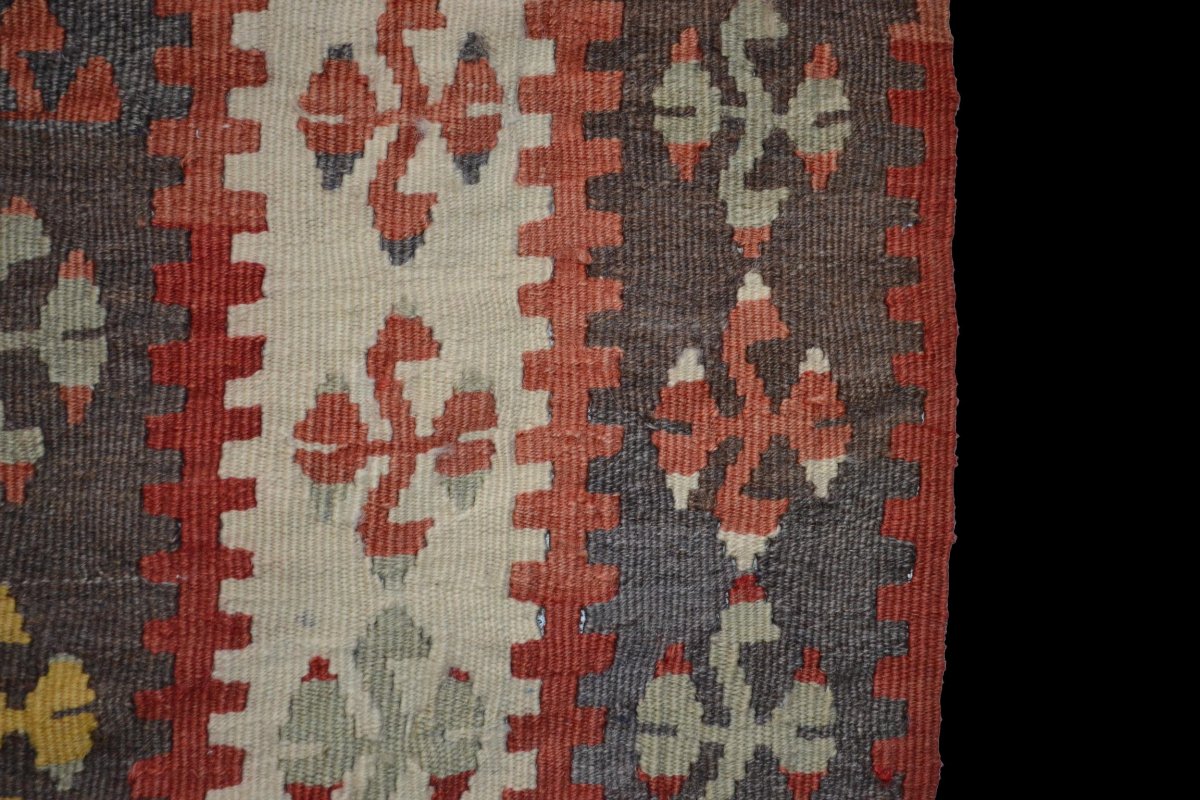 Kilim Ancien, Anatolie, 126 cm x 190 cm, laine, milieu du XXème Siècle-photo-3