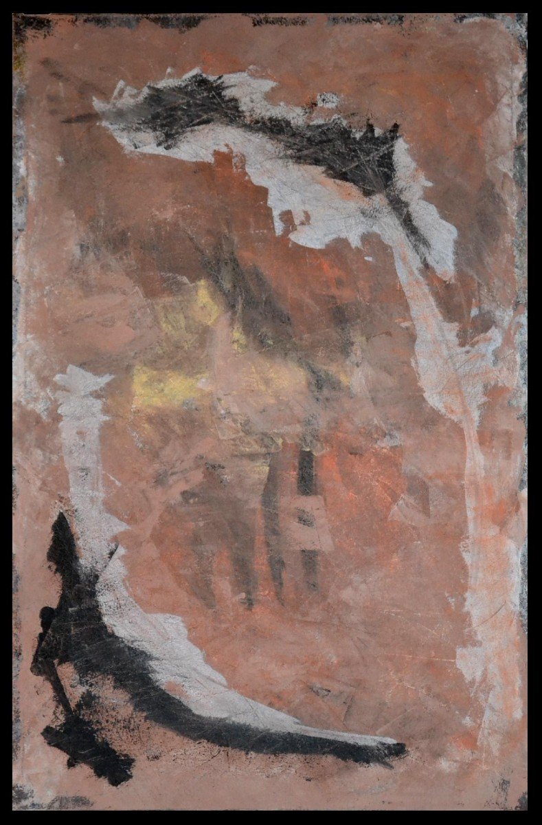 Erwin STEINBACH (1964-) "Le chaume au hokki" 115 cm x 75 cm, technique mixte, parfait état