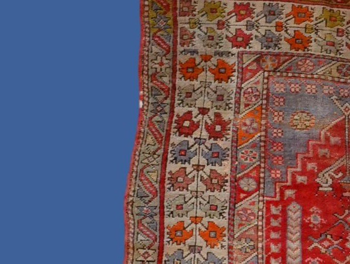 Tapis Kirsehir ancien, Anatolie, Turquie, 102 cm x 153 cm, seconde moitié du XIXème siècle-photo-1