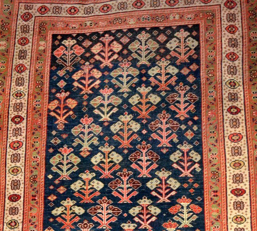 Old Kouba Carpet, Caucasus, 83 Cm X 133 Cm, Wool On Wool, Early 20th Century-photo-4