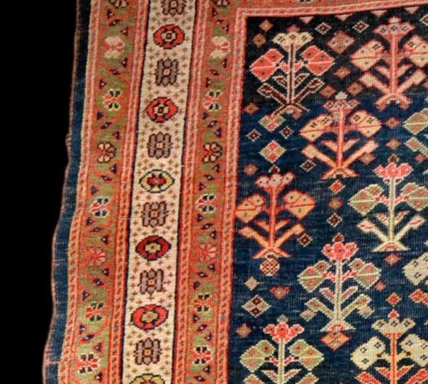 Old Kouba Carpet, Caucasus, 83 Cm X 133 Cm, Wool On Wool, Early 20th Century-photo-4