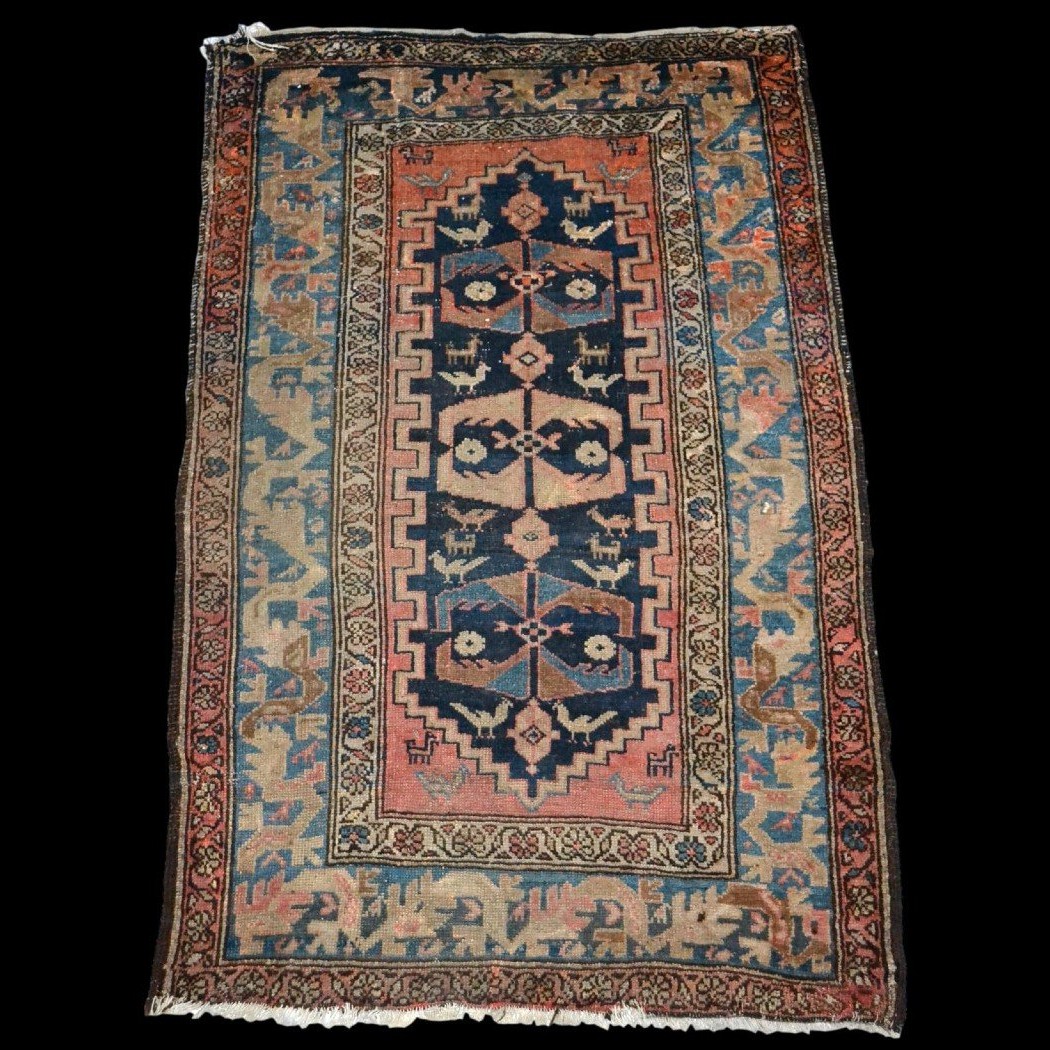 Old Chirvan Carpet, Caucasus, 115 Cm X 176 Cm, Hand-knotted Wool, 19th Century-photo-2