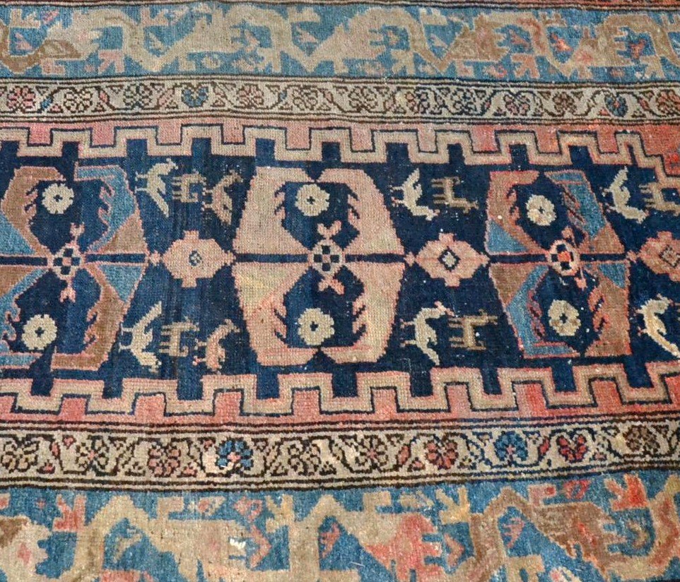 Old Chirvan Carpet, Caucasus, 115 Cm X 176 Cm, Hand-knotted Wool, 19th Century-photo-4