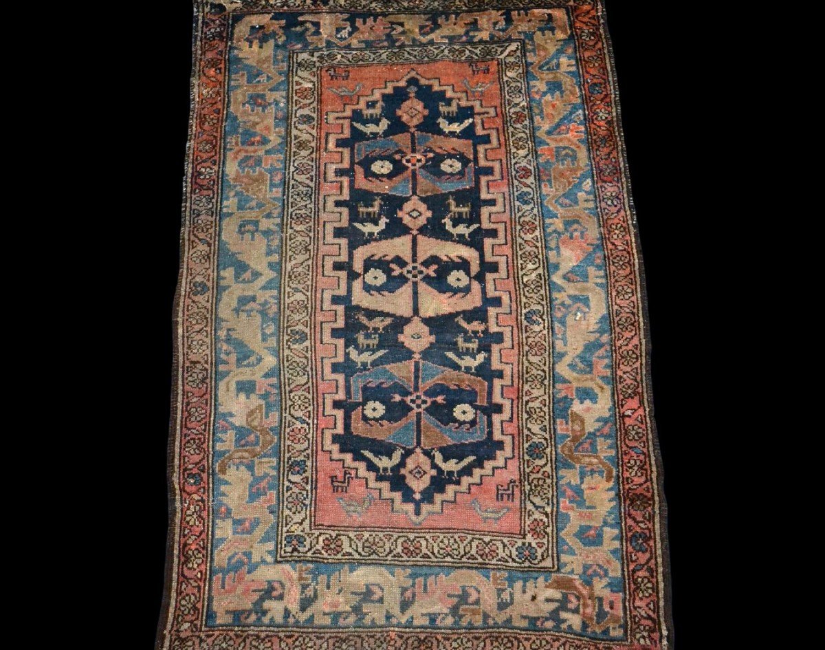 Tapis Chirvan ancien, Caucase, 115 cm x 176 cm, laine nouée main, XIXème siècle