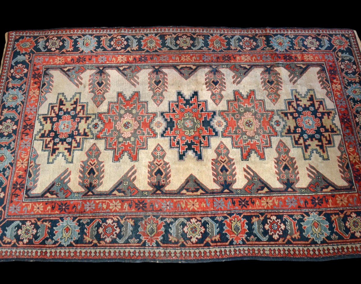 Kouba Rug, Dagestan, Caucasus, 120 Cm X 190 Cm, Hand-knotted Wool, Circa 1960, Very Good Condition-photo-2