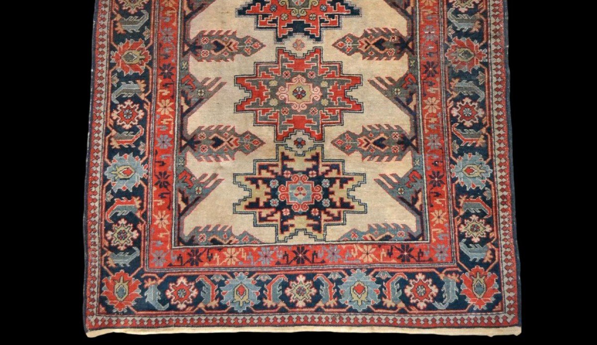 Kouba Rug, Dagestan, Caucasus, 120 Cm X 190 Cm, Hand-knotted Wool, Circa 1960, Very Good Condition-photo-4