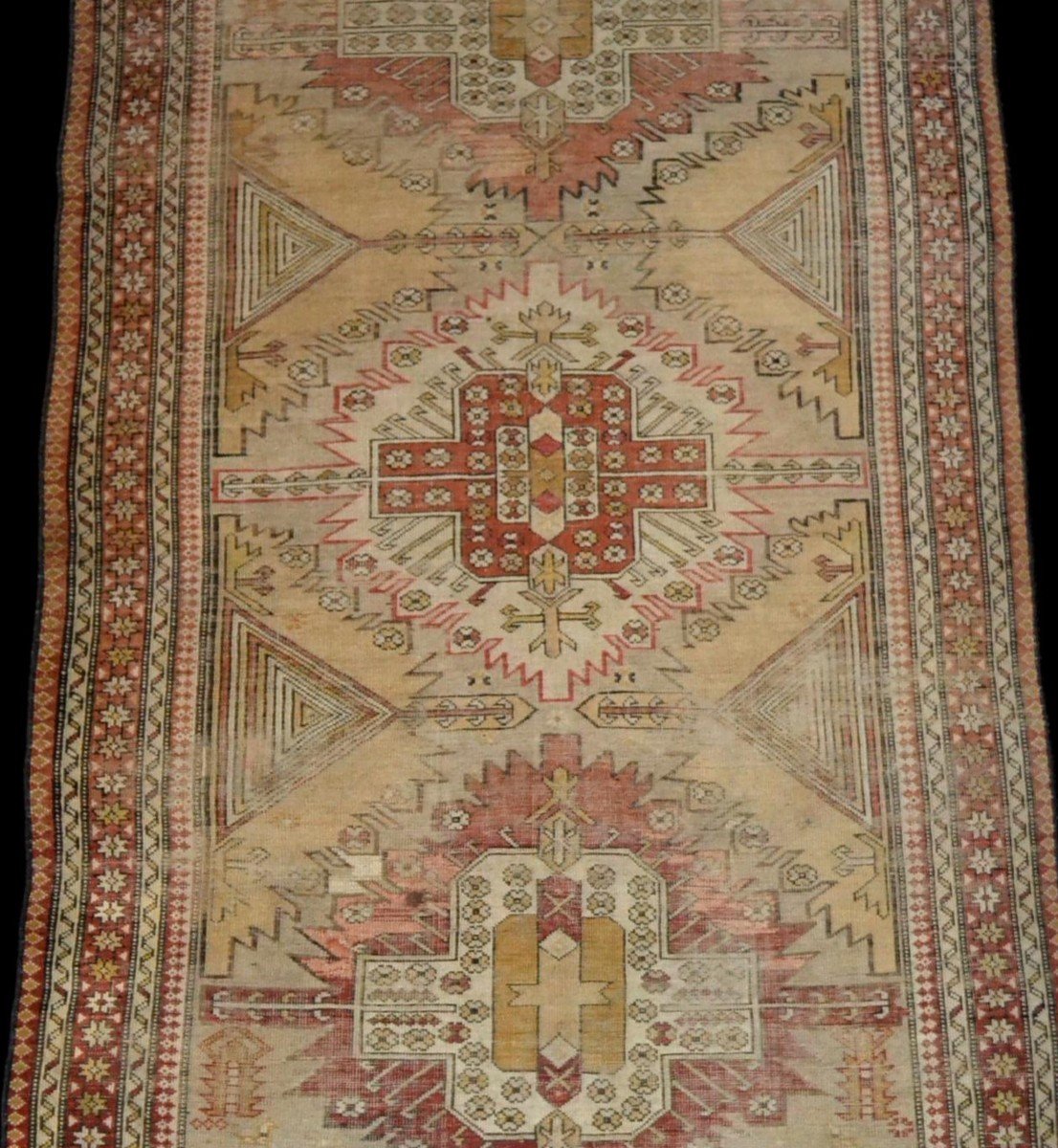 Tapis Chirvan ancien, Caucase, 99 cm x 153 cm, laine sur laine, début du XXème siècle-photo-1