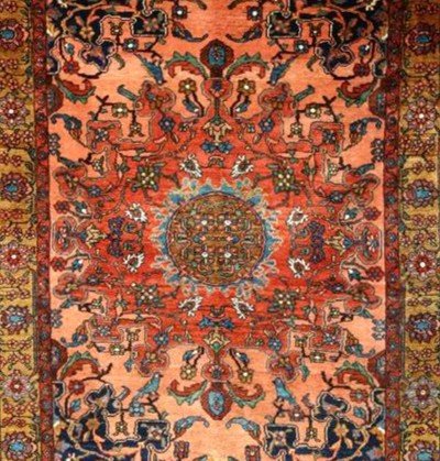 Persian Rug Tafresh, 132 Cm X 202 Cm, Iran, Wool Hand Knotted, 19th Century,-photo-1